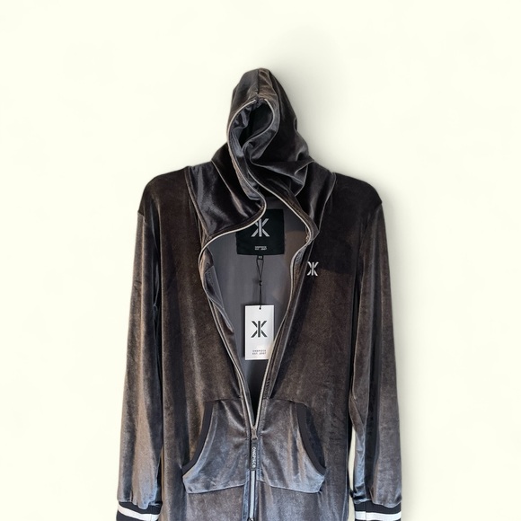 Velour Jumpsuit, ONEPIECE, Grey, size XS - Picture 6 of 8
